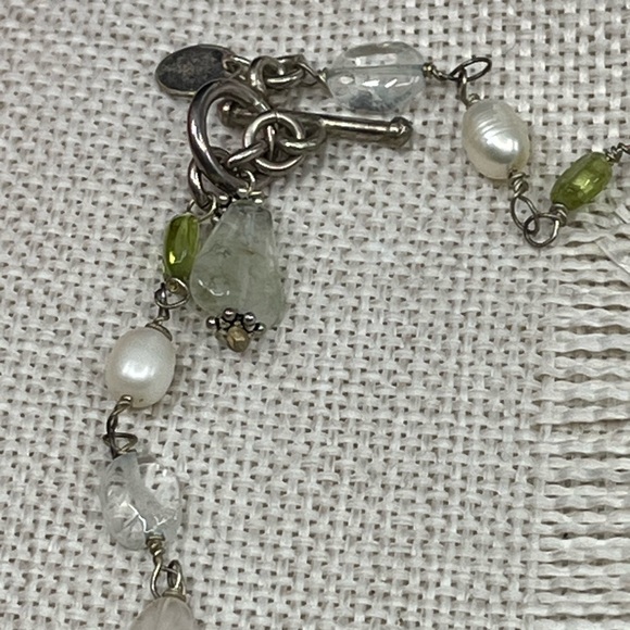 Ross-Simons Sterling Silver Necklace w/ Gemstones & Pearls, 16", Original Box - Picture 12 of 17